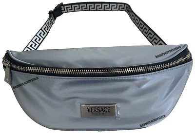 Versace Fragrances Silver Belt Bag Travel Pouch Fanny Pack + Dust Bag New - Image 1 of 4