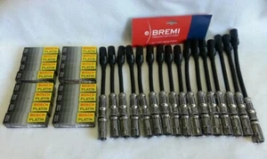 FOR Mercedes BOSCH 16-Spark Plug and Bremi 661 Wire Set Made in Germany-FR8DPP33 - Picture 1 of 4