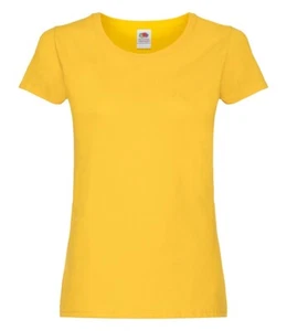 New Ladies Fruit of the Loom Original Lady Fit T Shirt. Sunflower L/14. T4148. - Picture 1 of 3