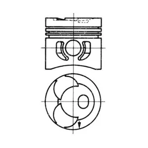 STOCK CLEARANCE PISTON -91.00MM STD FOR 240D,207D-407D(M616) -82 PULLSTART (OVAL - Picture 1 of 3
