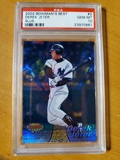 2002 Bowman's Best Blue Derek Jeter Card #2 #203/300 PSA 10 Gem Mint