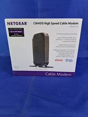 NETGEAR DOCSIS 3.0 CM400 340 mbps High Speed Cable Modem - NEW - Image 1 of 2