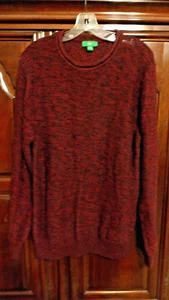 Herren Burgandy und schwarz Langarmpullover von Dip, ungetragen - Gr. X L - Bild 1 von 2