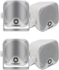 Boat Marine Speakers Waterproof Outdoor 4 Speakers Surface Mount Golf Cart Truck - Picture 1 of 28