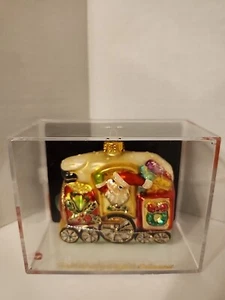 Bersaglio 2006 Vetro Artigianale Babbo Natale Treno Decorazione Natalizia  - Foto 1 di 2
