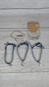 LOS ANGELES DODGERS MLB BAR NECKLACE & 3 ROPE & 1 WIRED BRACELETS NEW & SEALED - Picture 1 of 9