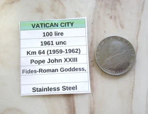 VATICAN CITY, 50 lire, 1959 circ, Km 63 (1959-1962) Pope John XXIII - Picture 1 of 3