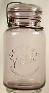 DECKER'S VICTOR MASON CITY IOWA SCA QUART FRUIT JAR - Picture 1 of 5
