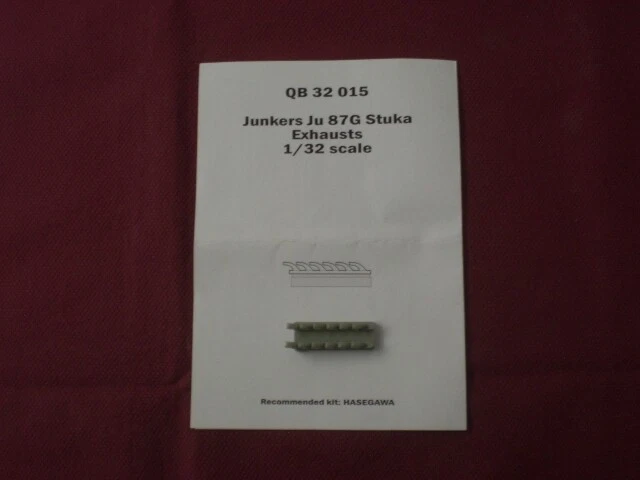 Junkers Ju 87G Stuka Exhausts for Hasegawa kit - scala 1/32 Quickboost QB 32 015 - Immagine 1 di 1