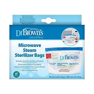 Dr. Brown's Microwave Steam Sterilizer Bags BPA Free 5 Bags