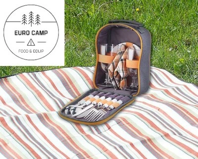 NEU Geschirr Set für 2 Personen Camping Reise Angeln Segeln Boot Picknick Zelten - Bild 1 von 4