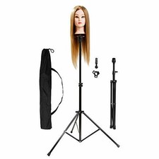 xnicx Wig Stand Stainless Steel Adjustable Tripod Stand Head Stand Wig Stand