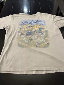 Vintage Los Angeles Dodgers Gray Shirt 2XL ‘We All Bleed Dodger Blue in LA’ MLB - Picture 1 of 14