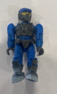 Mega Bloks Halo 3 Snowbound Blue Spartan UNSC Mini Toy Action Figure - Picture 1 of 2