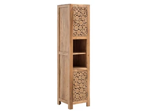 Badmöbel Hochschrank Katha Holz Akazie Wandschrank Badschrank Baumschreibe - Bild 1 von 8