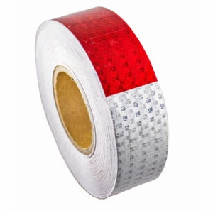 Conspicuity Tape DOT-C2 Approved Reflective Trailer Red White 2”x50’ -1 Roll US - Picture 1 of 13