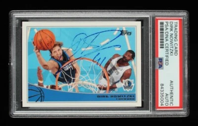 Dirk Nowitzki Signed 2009-10 Topps #52 (PSA Encapsulated) Dallas Mavericks auto - Image 1 of 2