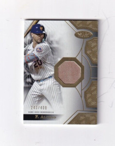 2023 PETE ALONSO TOPPS TIER ONE GU JERSEY RELIC 243/400 NEW YORK METS