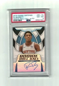 2019 Panini Certified RJ Barrett Rookie Roll Call RC Autographed PSA 8 (Knicks) - Picture 1 of 2