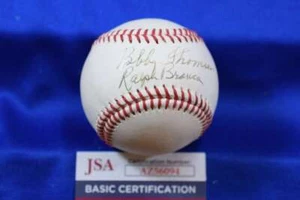 Bobby Thomson Ralph Branca JSA COA Autograph Signed Baseball - Picture 1 of 2