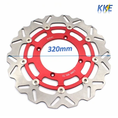 KKE 320MM Red Front Brake Disc Disk Rotor Fit RMZ250 2007-2022 RMZ450 2005-2022 - Image 1 of 4