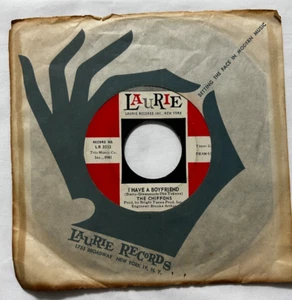 THE CHIFFONS 1963 I Have a Boyfriend / I'm Gonna Dry My Eyes 7" Laurie 45 rm - Picture 1 of 4