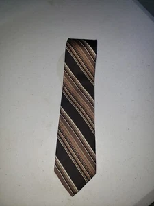 LS Ayers & Co braun gestreifte schmale Krawatte 57"X3" - Bild 1 von 4