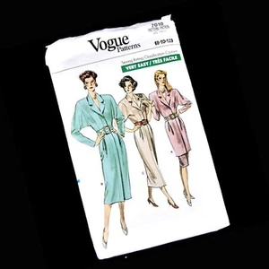 Vogue Very Easy 7010 Sewing Pattern Uncut Dress Tunic Skirt 1987 Misses Sz 8-12 - Picture 1 of 12