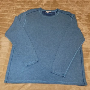 Tommy Bahama Sz XL Men's Island Zone Reversible Long Sleeve T-shirt, Sky Blue - Picture 1 of 10