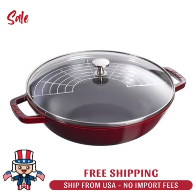 Hierro fundido Staub 12 pulgadas, sartén perfecta, granadina Foto 1 de 4