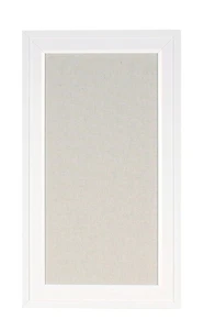 DesignOvation Bosc Framed Linen Fabric Pinboard, 13.5x23.5, White 13.5" x 0.8" - Picture 1 of 6