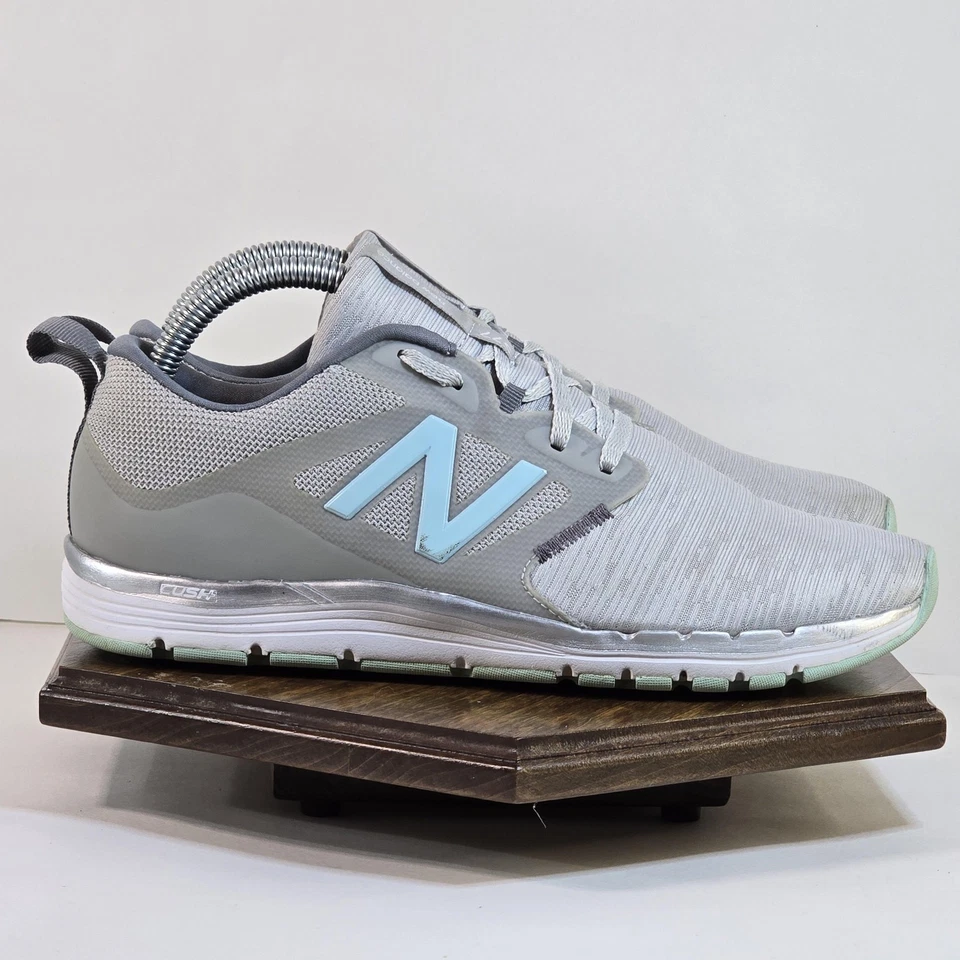 New Balance 跑步鞋女式 8 码灰色薄荷蓝色 WX577LG5 Cush+ 运动鞋 — 第 1/4 张图片