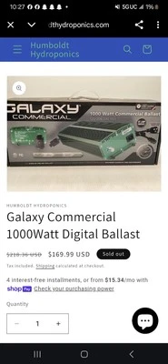 Galaxy Remote Commercial Ballast 1000 Watt 120/208/240 Volt Indoor Lighting Grow - Image 1 of 2