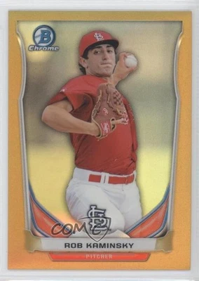 2014 Bowman Draft Top Prospects Chrome Gold Refractor /50 Robert Kaminsky Rob - Image 1 of 2