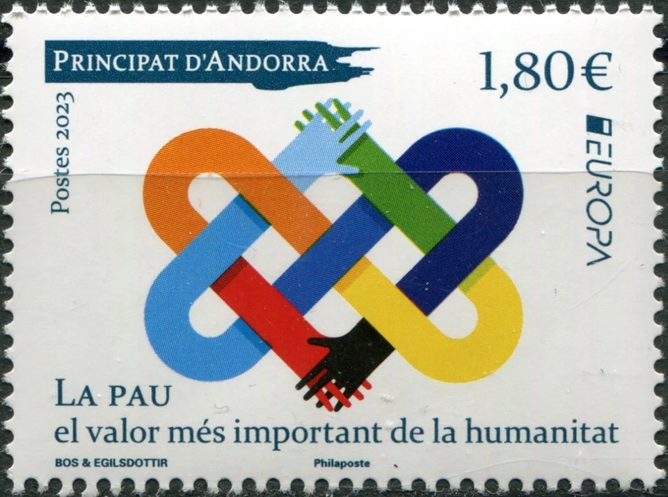 Andorra [Fr.] 2023. Peace - Humanity's Highest Value (MNH OG **) Stamp - Image 1 of 1