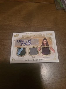 2021 UD AEW Dr Britt Baker RG Auto Triple Relic #RL-21 #6/16 MADE C002389 - Picture 1 of 3
