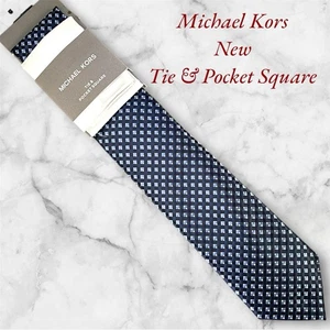 Michael Kors Krawatte & eckige Tasche weiß, blau neu mit Etikett UVP 79,00 $ - Bild 1 von 6