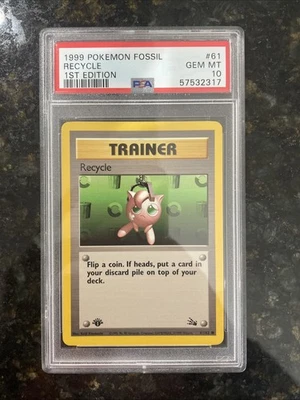 1999 Pokémon Fossil Recycle #61 1st Edition Base Set PSA Gem Mint 10 - Image 1 of 4