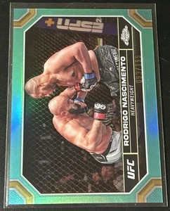 2024 Topps Chrome UFC #166 Rodrigo Nascimento Teal Refractor /199 - Picture 1 of 2
