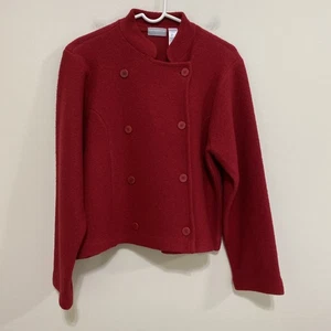 Liz Claiborne Collection Lp 100% Wool Jacket Knit Long Sleeve - Picture 1 of 3