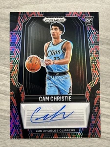 2024-25 Panini Prizm Black Cam Christie Rookie Snakeskin Auto Clippers RC #/15 - Picture 1 of 10