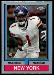 2024 Topps Chrome 1974 Refractor Malik Nabers Rookie Giants #74TF-7 C05 - Picture 1 of 2