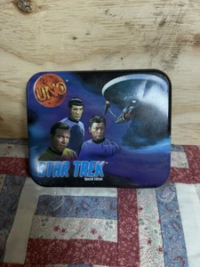 Juego de cartas Star Trek 1999 edición especial Uno Mattel con hojalata completo - Imagen 1 de 6