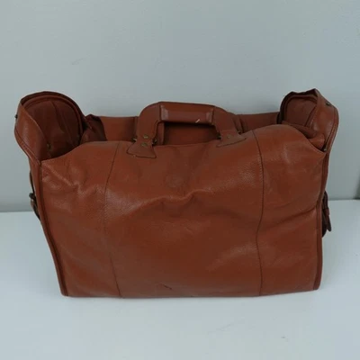 Travelli Large 100% Genuine Leather Brown Travel Duffel Bag Handmade Weekender - Image 1 of 4