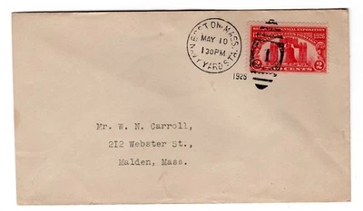 #627 Sesquicentennial Exposition 1928 FDC - u/o Unofficial Boston Navy Yard Sta - Image 1 of 2