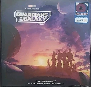 Guardians Of The Galaxy Vol 3 Purple And Blue Vinyl 2LP SEALED Walmart Exclusive - Picture 1 of 2