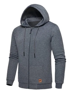 yuyangdpb Men's Zip Up Hoodie Lightweight Hooded Sweatshirt Jackets With Kang... - Picture 1 of 5