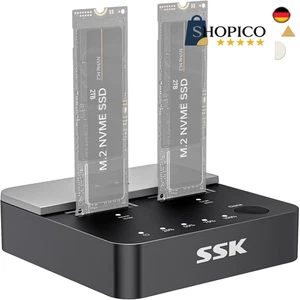 20Gbps Dual Bay NVMe Dockingstation | Werkzeuglos Montage - Afbeelding 1 van 8
