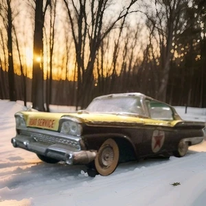 Home Decor Vintage Auto Fioriera Vaso Texaco GAS 1959 Ford Galaxie Plastica Impermeabile - Foto 1 di 10