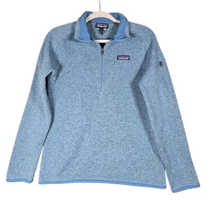 Patagonia Better maglione donna blu medio quarto zip pullover pile outdoor - Foto 1 di 13